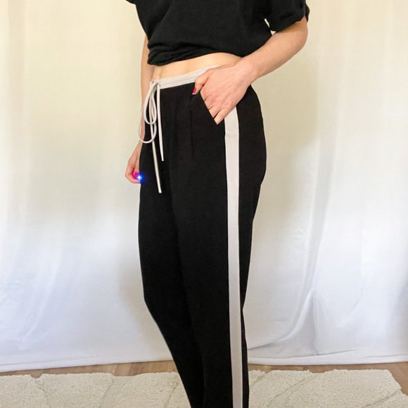 Bebe Black & Tan Track Pants Joggers - the perfect outfit for travel days - Picture 5 of 12